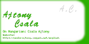 ajtony csala business card